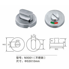 Poignée convenable de serrure de bouton de porte d'indicateur d'acier inoxydable de matériel de porte de solides solubles 304