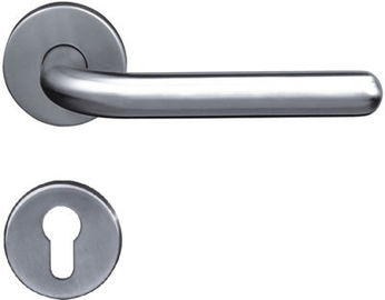 Poignées de porte de niveau tubulaires d'acier inoxydable d'extrémité ronde pour la porte en métal