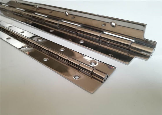 Charnière continue polie de piano de solides solubles pour la boîte à outils de porte de la Manche de métro de souterrain